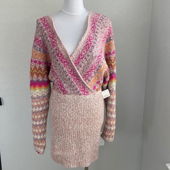 Free People Forever Fairisle Dress size M - Picture 3 of 9